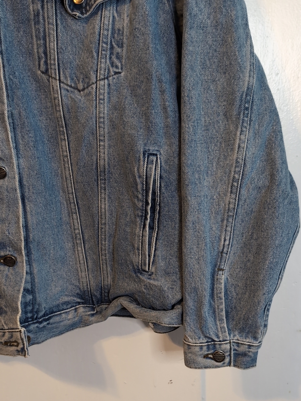 '03 100th Anniv. Harley Davidson Jean Jacket womens 2W - Picture 2 of 10